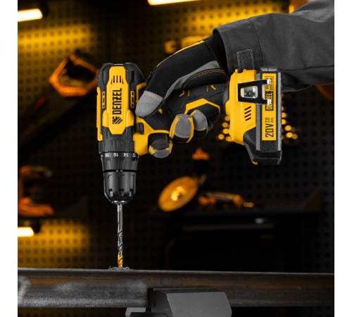 Дрель-шуруповерт аккумуляторная CDQ-20, Li-Ion, 20 В// Denzel