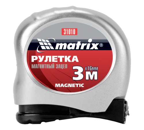 Рулетка Magnetic,3 м х 16 мм,магнитный зацеп Matrix Рулетка Magnetic,3 м х 16 мм,магнитный зацеп Matrix