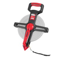 Рулетка геодезическая 100 м х 12,5 мм, открытый корпус, фиберглассовая лента Matrix