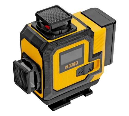 Лазерный уровень мультипризменный DLV 360-4T, 30 м, зеленый луч, Li-Ion 2,4 Aч, штатив Denzel