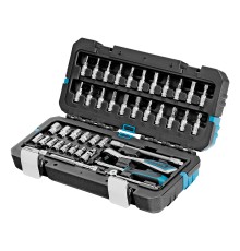 Набор инструментов, 1/4", CrV, 120 зубьев, 42 предмета Gross