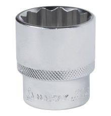Головка торцевая стандартная двенадцатигранная 1/2", 30 мм МАСТАК 000-42030