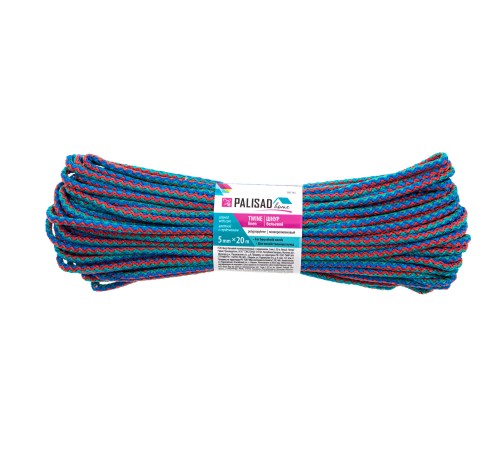 Шнур бельевой полипропиленовый с сердечником, 5 мм L 20 м, цветной, Home Palisad