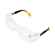 Очки защитные открытые, поликарбонатные, увеличенная прозрачная линза,  регулируемые дужки Denzel