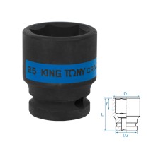 Головка торцевая ударная шестигранная 1/2", 25 мм KING TONY 453525M
