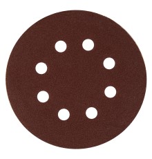 Круг абразивный на ворсовой подложке под "липучку", перфорированный, P 220, 125 мм, 5 шт Matrix