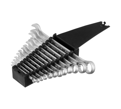 Набор ключей комбинированных, 6-22 мм, 12 шт, CrV, матовый хром Matrix