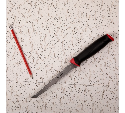 Ножовка по гипсокартону, 180 мм, две рабочие кромки полотна, двухкомпонентная рукоятка Matrix