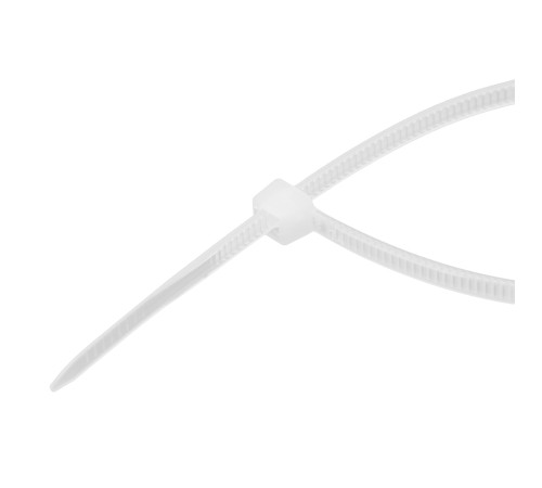Хомуты, 300 x 3.6 мм, пластиковые, белые, 100 шт Сибртех
