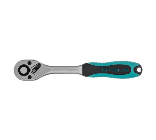 Ключ-трещотка 1/4", CrV, 72 зуба, с быстрым сбросом, матовый хром Stels Ключ-трещотка 1/4", CrV, 72 зуба, с быстрым сбросом, матовый хром Stels