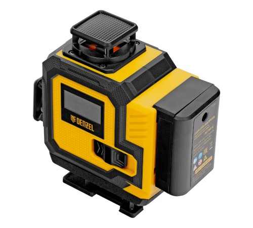 Лазерный уровень мультипризменный DLV-360-4C, 30 м, зеленый луч, Li-Ion 2,4 Aч, кейс Denzel