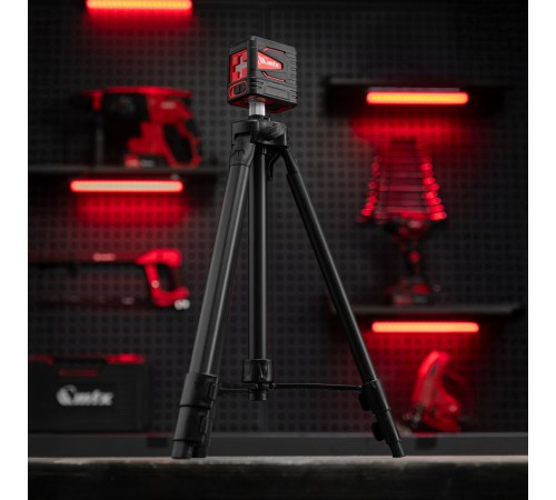 Лазерный уровень QBC RED Pro SET, 10 м, красный луч, батарейки, штатив MTX