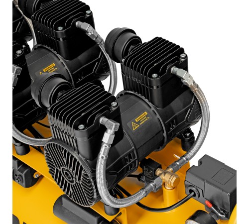 Компрессор безмасл. малошумн. DLP-4500/150, 4,5 кВт, 3х1,5 кВт,150 л, 2850 об/мин,750 л/мин Denzel