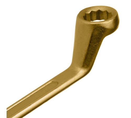 Ключ накидной, 17 х 19 мм, желтый цинк Сибртех