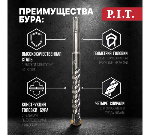 Бур по бетону SDS-Plus P.I.T. P03D0015