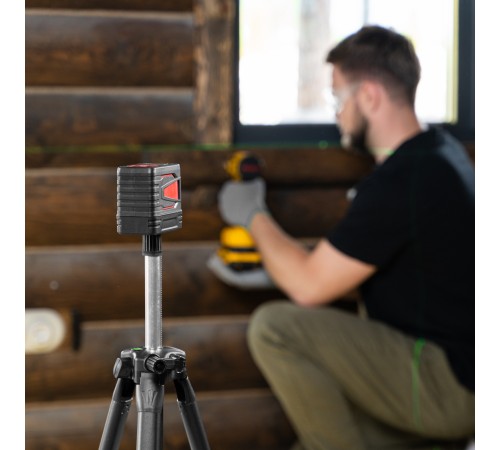 Лазерный уровень QBC GREEN Basic SET, 20 м, зеленый луч, батарейки, резьба 1/4" MTX