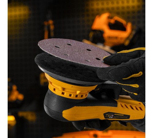 Машина шлифовальная орбитальная бесщет OS-150-BL, 350 Вт, 4000-10000 об/мин Denzel