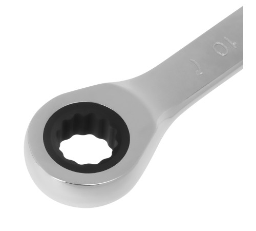 Ключ комбинированный трещоточный, 10 мм, CrV, зеркальный хром Matrix Professional