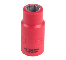 Головка торцевая диэлектрическая шестигранная 1/2", 12 мм KING TONY 4335VE12M Головка торцевая диэлектрическая шестигранная 1/2", 12 мм KING TONY 4335VE12M
