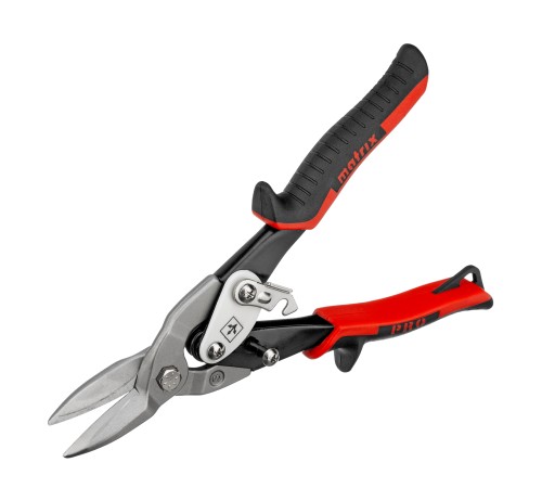 Ножницы по металлу, 250 мм, прямой рез, сталь CRMO, двухкомпонентные рукоятки, PRO Matrix