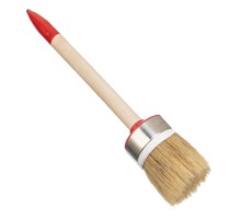 Кисть круглая, Профи №12 (45 мм) натуральная щетина, деревянная ручка MTX