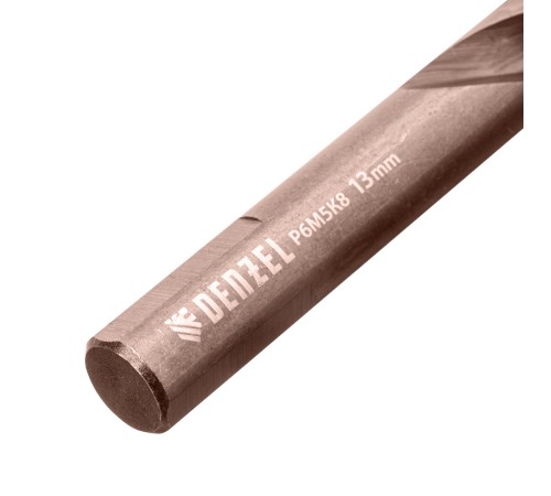 Набор сверл по металлу, 1-13 мм, Р6М5К8-TiN, Golden Tip, 25 шт Denzel