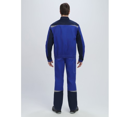 Костюм Строй-1 CH МВО (тк.Смесовая,280) брюки, васильковый/т.синий
