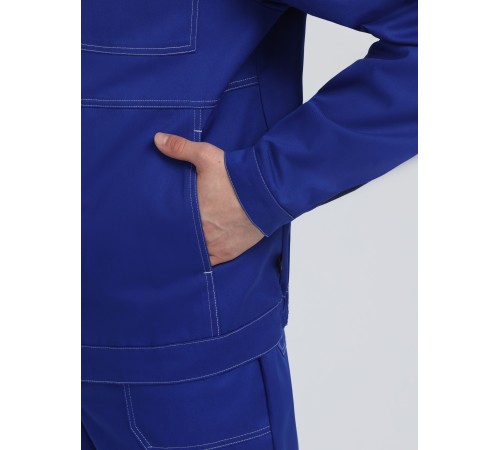 Костюм Строй-1 CH МВО (тк.Смесовая,280) брюки, васильковый/т.синий