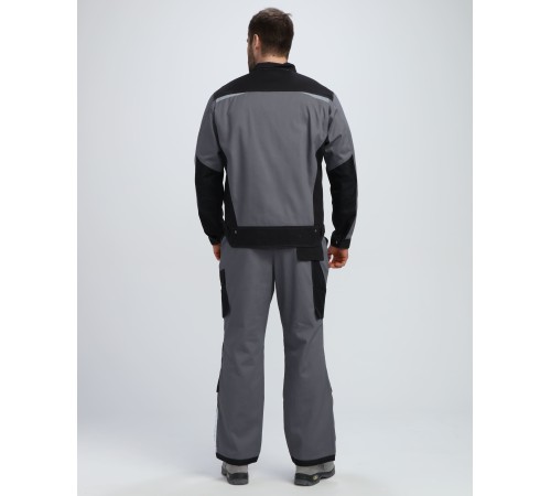 Куртка Милан NEW CH (тк.Смесовая,270), т.серый/черный