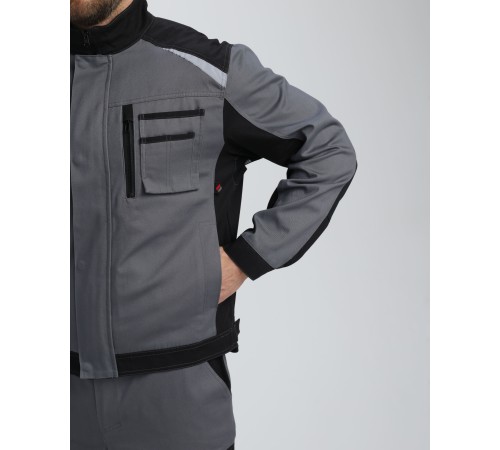 Куртка Милан NEW CH (тк.Смесовая,270), т.серый/черный