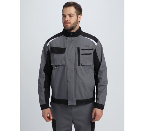 Куртка Милан NEW CH (тк.Смесовая,270), т.серый/черный