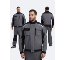 Куртка Милан NEW CH МВО (тк.Смесовая,270), т.серый/черный