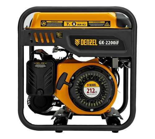Генератор инверторный GK-2200iF, 2,2 кВт, 230 В, ручной старт DENZEL Генератор инверторный GK-2200iF, 2,2 кВт, 230 В, ручной старт DENZEL