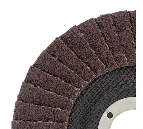 Круг лепестковый торцевой, конический, Р 24, 125 х 22.2 мм Сибртех