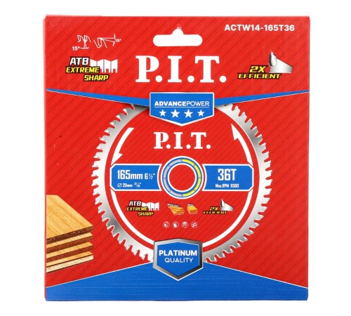 Диск пильный по дереву P.I.T. ACTW14-165T36