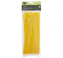 Хомуты, 250 x 3.6 мм, пластиковые, желтые, 100 шт Сибртех