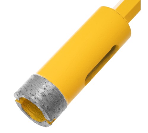 Сверло алмазное по керамограниту, 18 мм, мокрая резка, трехгранный хвостовик Denzel