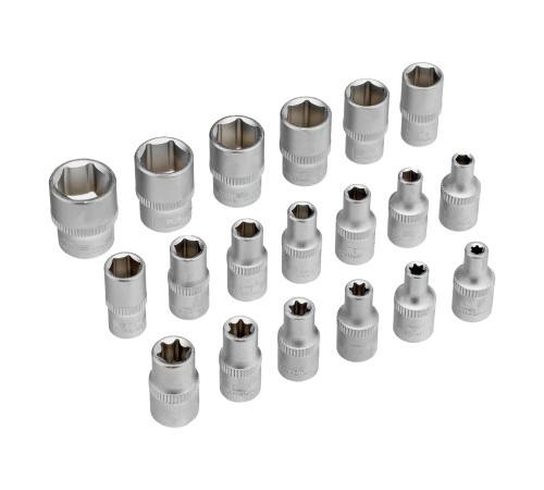 Набор инструментов, 1/4, CrV, пластиковый кейс, 57 предметов Stels