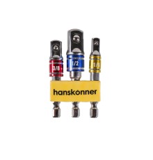 Набор адаптеров для торцевых головок 1/4", 3/8", 1/2" Hanskonner Набор адаптеров для торцевых головок 1/4", 3/8", 1/2" Hanskonner