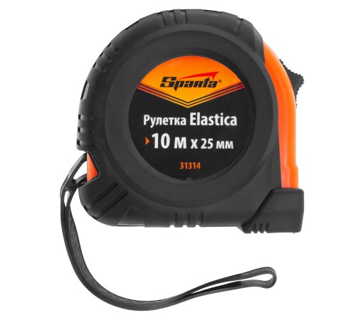 Рулетка Elastica,10 м х 25 мм,обрезиненный корпус Sparta Рулетка Elastica,10 м х 25 мм,обрезиненный корпус Sparta