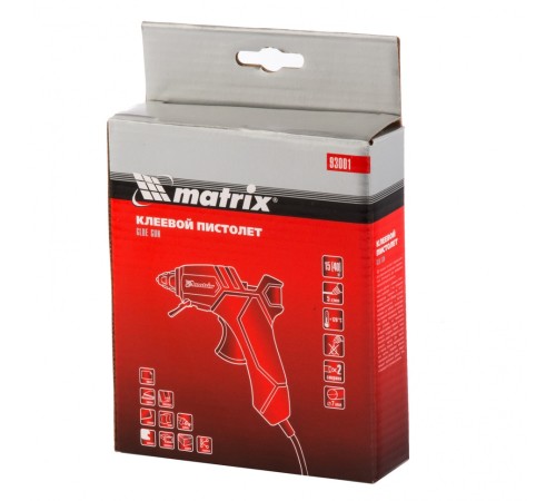 Клеевой пистолет, 7 мм, 15 (40) Вт, 5 г/мин Matrix