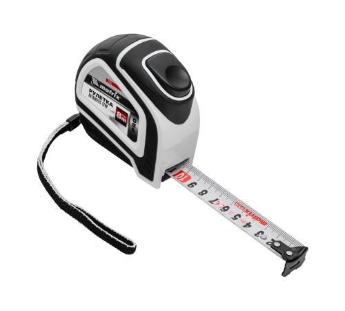 Рулетка Autostop,8 м х 25 мм,двухкомпонентный корпус,автоматическая фиксация,Pro Matrix Рулетка Autostop,8 м х 25 мм,двухкомпонентный корпус,автоматическая фиксация,Pro Matrix