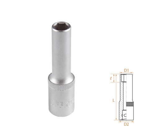 Головка торцевая глубокая шестигранная 3/8", 8 мм AFFIX AF00130008 Головка торцевая глубокая шестигранная 3/8", 8 мм AFFIX AF00130008