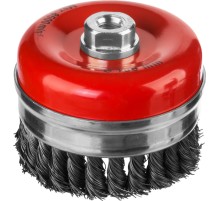 MIRAX 100 мм, жгутированная стальная проволока 0.5 мм, чашечная щетка-крацовка для УШМ (35144-100)