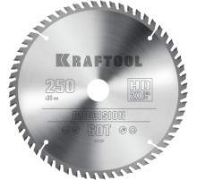 KRAFTOOL Precision, 250 х 30 мм, 60Т, пильный диск по дереву (36952-250-30)