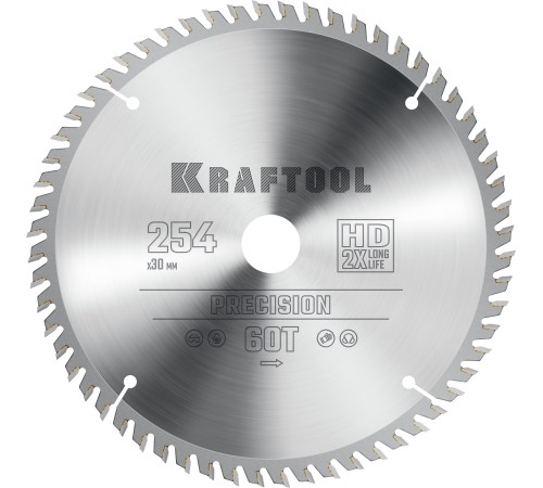 KRAFTOOL Precision, 254 х 30 мм, 60Т, пильный диск по дереву (36952-254-30) KRAFTOOL Precision, 254 х 30 мм, 60Т, пильный диск по дереву (36952-254-30)