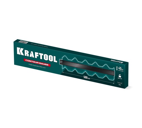 KRAFTOOL 500 мм, шаблон для копирования контура с фиксатором (30077-500) KRAFTOOL 500 мм, шаблон для копирования контура с фиксатором (30077-500)