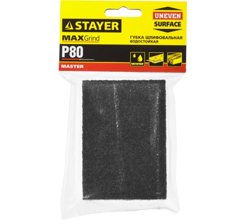 STAYER 100х68х26мм, Р80, четырехсторонняя, губка шлифовальная 3560-2_z01