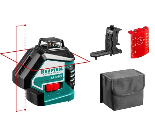 KRAFTOOL линейный лазерный нивелир c держателем LL360 #2 34645-2 Professional