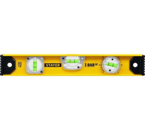 STAYER I-Bar 180˚, 400 мм, двутавровый, уровень с поворотным глазком (3470-040) STAYER I-Bar 180˚, 400 мм, двутавровый, уровень с поворотным глазком (3470-040)